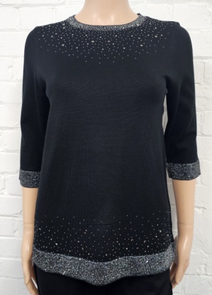 Anonymous Embellished 3/4 Length Sleeve Jumper